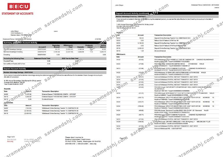 USA BECU statement 4 pages